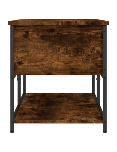 Panca Portaoggetti Rovere Fumo 100x42,5x47 cm Legno Multistrato