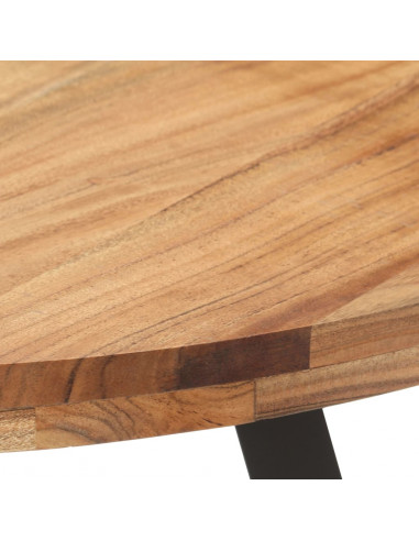 Tavolo da Pranzo 80 cm in Legno Massello di Acacia