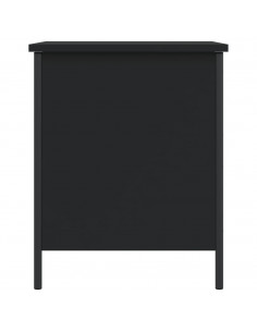 Panca Portaoggetti Nera 40x42,5x50 cm in Legno Multistrato 2