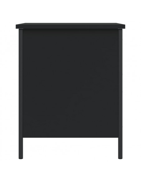Panca Portaoggetti Nera 40x42,5x50 cm in Legno Multistrato