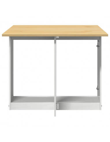 Tavolo da Pranzo Corona Bianco in Legno Massello di Pino