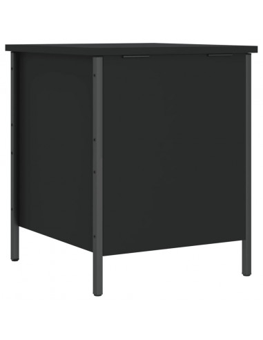 Panca Portaoggetti Nera 40x42,5x50 cm in Legno Multistrato