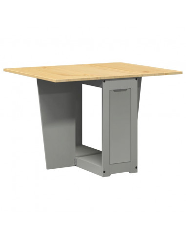 Tavolo da Pranzo Corona Grigio in Legno Massello di Pino