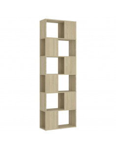 Libreria/Divisorio Rovere Sonoma 60x24x186 cm in Truciolato 2