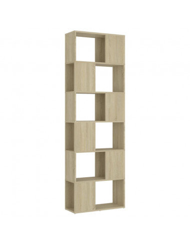 Libreria/Divisorio Rovere Sonoma 60x24x186 cm in Truciolato