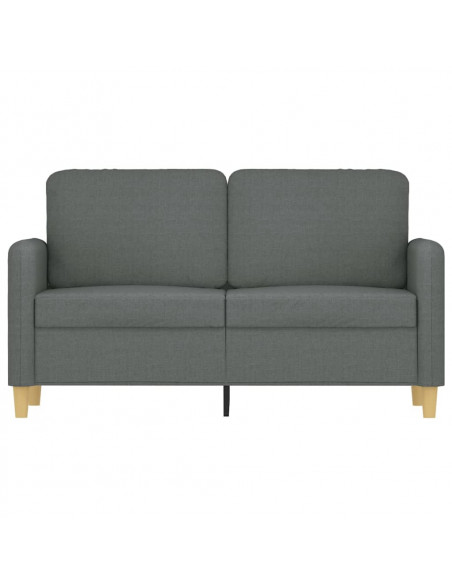 Divano a 2 Posti Grigio Scuro 120 cm in Tessuto