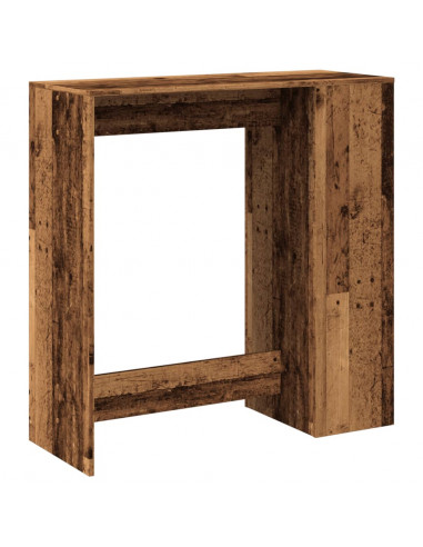 Tavolo Bar con Rastrelliera Antico 101x40x103,5 cm Multistrato