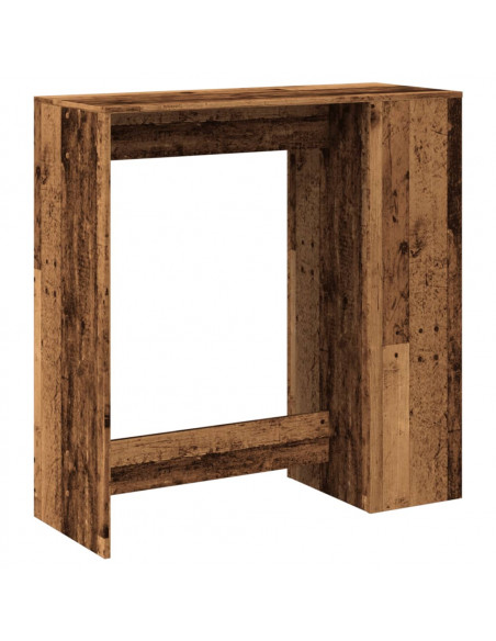 Tavolo Bar con Rastrelliera Antico 101x40x103,5 cm Multistrato