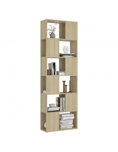 Libreria/Divisorio Rovere Sonoma 60x24x186 cm in Truciolato