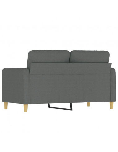 Divano a 2 Posti Grigio Scuro 120 cm in Tessuto