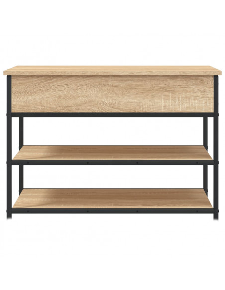 Panca Porta Scarpe Rovere Sonoma 70x42,5x50cm Legno Multistrato