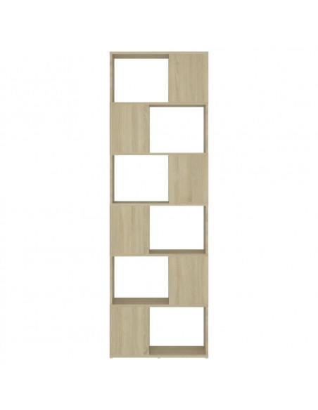 Libreria/Divisorio Rovere Sonoma 60x24x186 cm in Truciolato