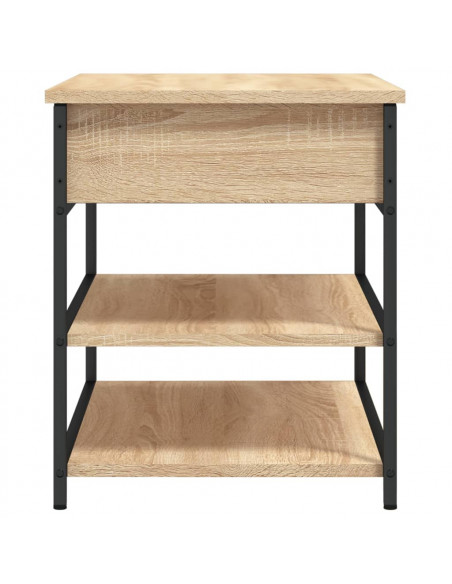 Panca Porta Scarpe Rovere Sonoma 70x42,5x50cm Legno Multistrato