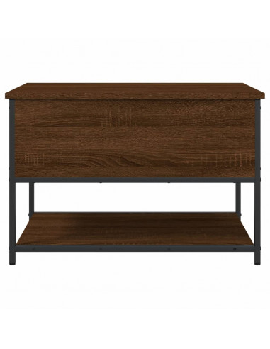 Panca Portaoggetti Rovere Marrone 70x42,5x47 Legno Multistrato