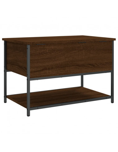 Panca Portaoggetti Rovere Marrone 70x42,5x47 Legno Multistrato