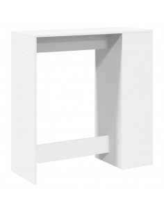 Tavolo Bar con Rastrelliera Bianco 101x40x103,5 cm Multistrato 2