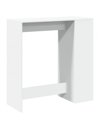 Tavolo Bar con Rastrelliera Bianco 101x40x103,5 cm Multistrato