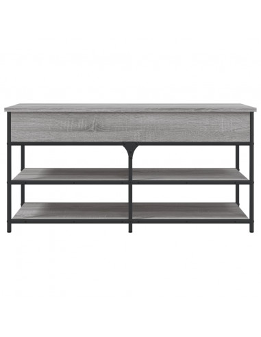 Panca Porta Scarpe Grigio Sonoma 100x42,5x50 Legno Multistrato