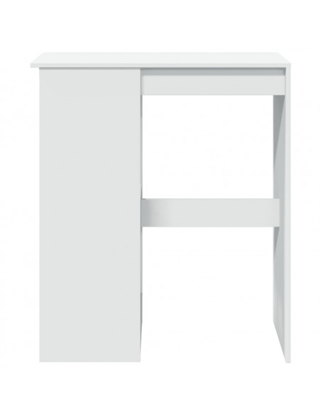 Tavolo Bar con Rastrelliera Bianco 90x47,5x103,5 cm Truciolato