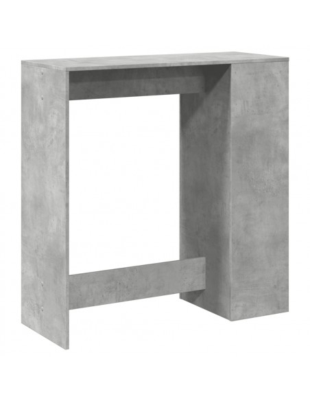 Tavolo Bar con Rastrelliera Grigio 101x40x103,5 cm Multistrato