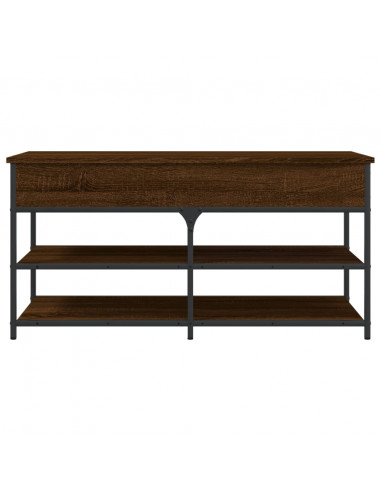 Panca Porta Scarpe Rovere Marrone 100x42,5x50 Legno Multistrato