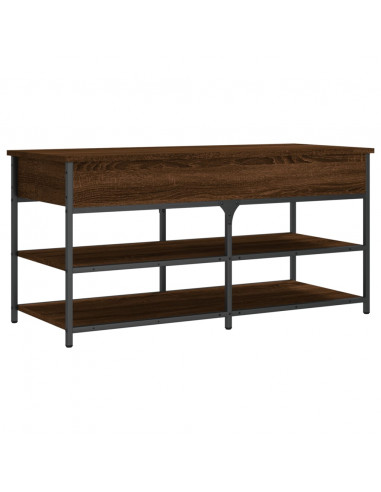 Panca Porta Scarpe Rovere Marrone 100x42,5x50 Legno Multistrato