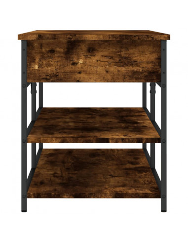 Panca Porta Scarpe Rovere Fumo 100x42,5x50 cm Legno Multistrato