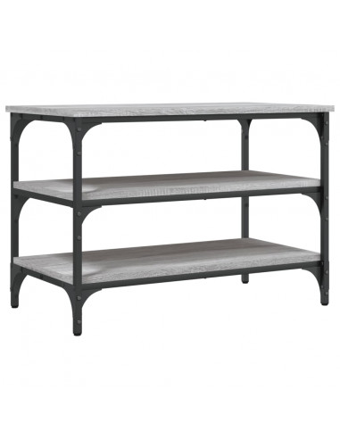 Panca Porta Scarpe Grigio Sonoma 70x38,5x49cm Legno Multistrato