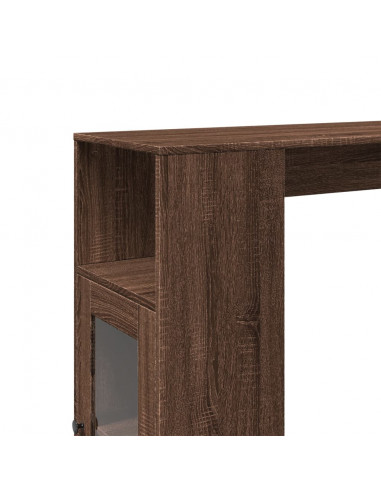 Tavolo Bar con Rastrelliera Marrone 101x40x103,5 cm Multistrato