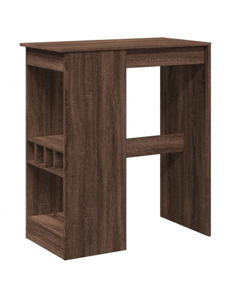 Tavolo Bar con Rastrelliera Marrone 90x47,5x103,5cm Multistrato