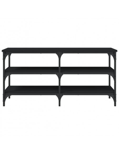 Panca Porta Scarpe Nera 100x38,5x49 cm in Legno Multistrato