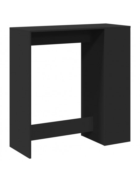 Tavolo Bar con Rastrelliera Nero 101x40x103,5 cm Multistrato