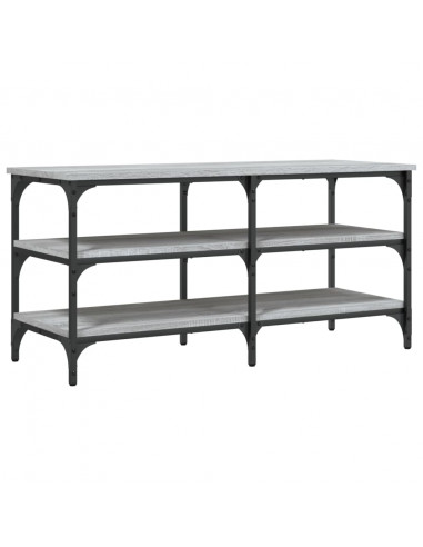 Panca Porta Scarpe Grigio Sonoma 100x38,5x49 Legno Multistrato