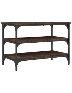 Panca Portascarpe Rovere Marrone 70x38,5x49cm Legno Multistrato 2