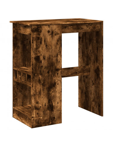 Tavolo Bar con Rastrelliera Rovere 90x47,5x103,5 cm Multistrato