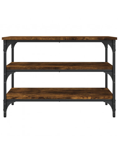 Panca Porta Scarpe Rovere Fumo 70x38,5x49 cm Legno Multistrato