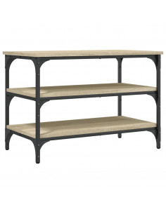 Panca Porta Scarpe Rovere Sonoma 70x38,5x49cm Legno Multistrato 2