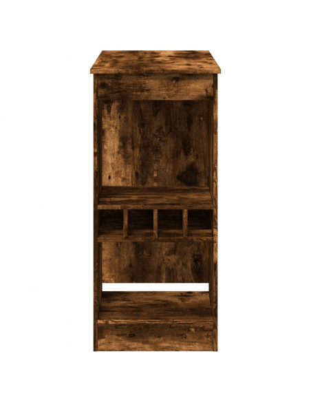 Tavolo Bar con Rastrelliera Rovere 90x47,5x103,5 cm Multistrato