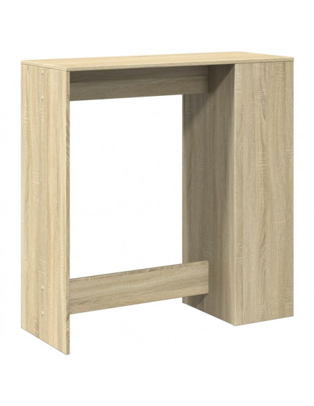 Tavolo Bar con Rastrelliera Sonoma 101x40x103,5 cm Multistrato