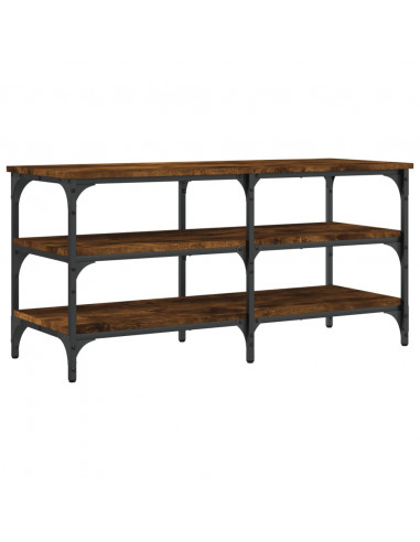 Panca Porta Scarpe Rovere Fumo 100x38,5x49cm Legno Multistrato