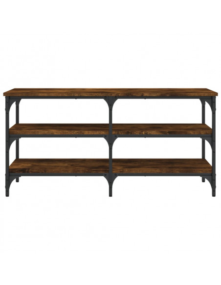 Panca Porta Scarpe Rovere Fumo 100x38,5x49cm Legno Multistrato