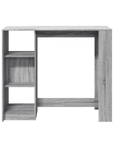 Tavolo Bar con Ripiano Grigio Sonoma 124x46x103,5cm Multistrato
