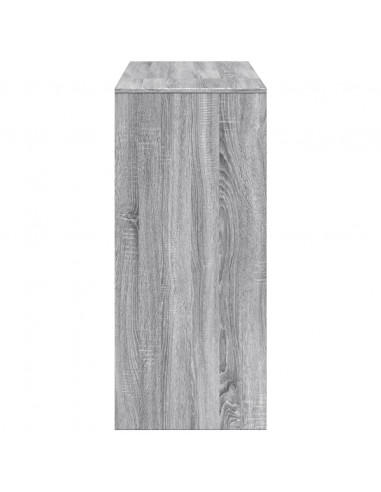 Tavolo Bar con Ripiano Grigio Sonoma 124x46x103,5cm Multistrato