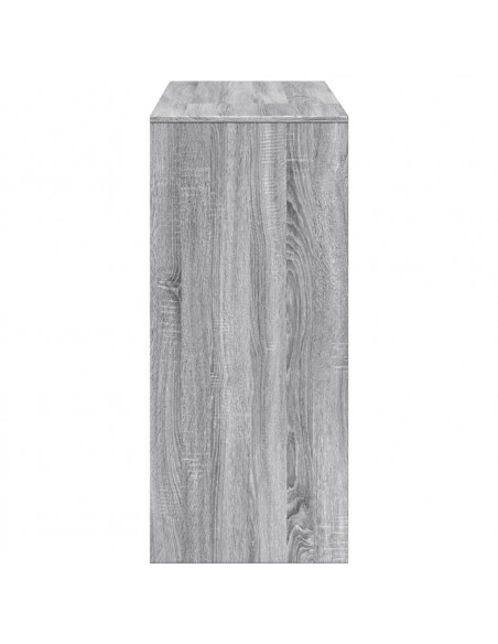 Tavolo Bar con Ripiano Grigio Sonoma 124x46x103,5cm Multistrato
