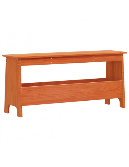 Panca da Ingresso Marrone Cera 100x28x45 cm Legno Massello Pino