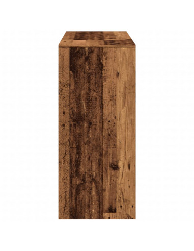 Tavolo Bar con Ripiano Legno Antico 124x46x103,5 cm Multistrato