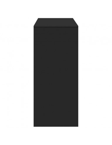 Tavolo Bar con Ripiano Nero 124x46x103,5 cm Legno Multistrato