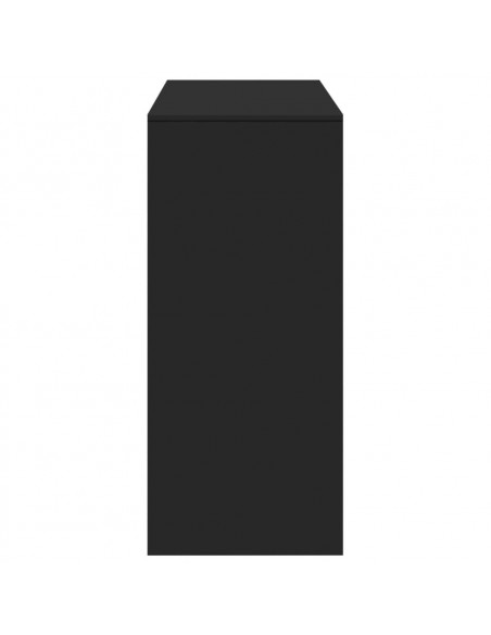 Tavolo Bar con Ripiano Nero 124x46x103,5 cm Legno Multistrato