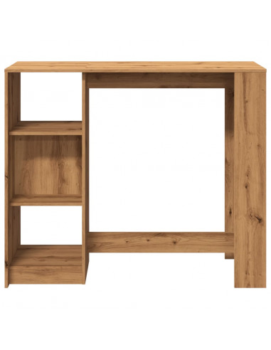 Tavolo Bar con Ripiano Rovere 124x46x103,5 cm Multistrato