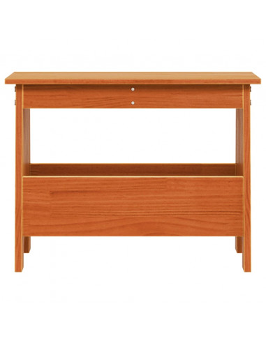 Panca da Ingresso Marrone Cera 60x28x45 cm Legno Massello Pino